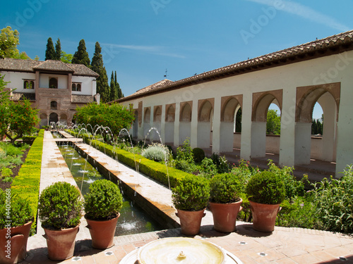 Fotoboard na płycie Ogrody alhambra, granada, hiszpania