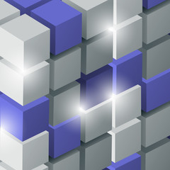 Wall Mural - Vector background with 3d cubes