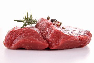 Poster - isolated raw beefsteak