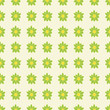 Green flowers seamless pattern on a light yellow background