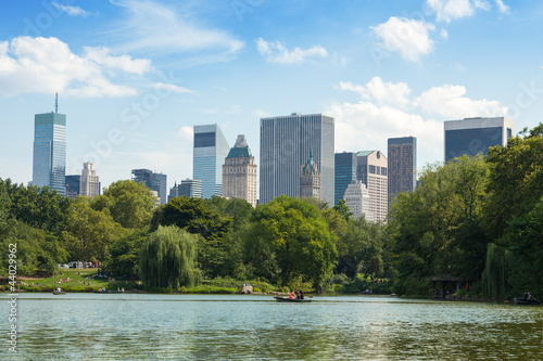 Tapeta ścienna Park centralny jezioro w manhattan, new york