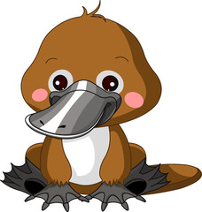 Sticker - Fun zoo. Platypus