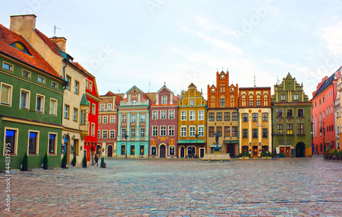 Naklejka samoprzylepna Rynek, poznan, polska