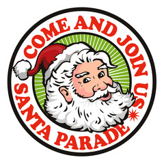 Sticker - Father Christmas Santa Claus Parade