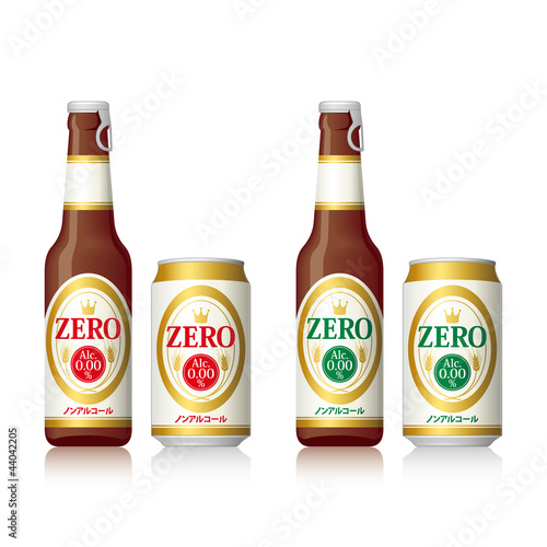 ノンアルコールの缶ビールと瓶ビール Stock ベクター Adobe Stock