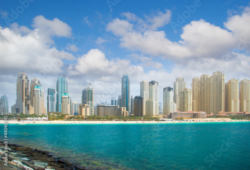 Fotoboard na płycie Dubaj, widok panoramiczny.