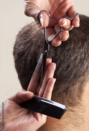 Naklejka na szybę Haircut