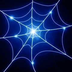 glowing spider web