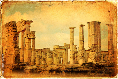 Fotoboard na płycie Ruiny cirene - libya