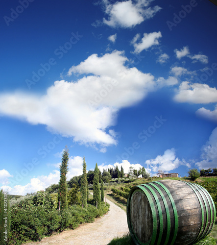 Tapeta ścienna Chianti winnic krajobraz w Toskanii, Włochy