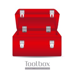 Wall Mural - Illustration of a tool box