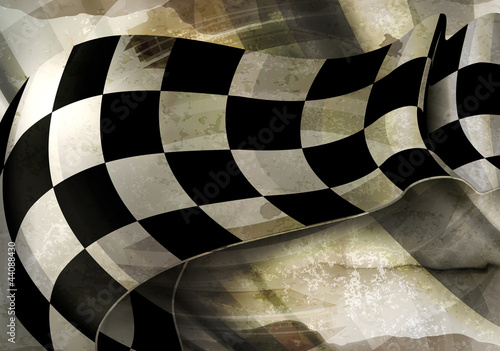 Naklejka na drzwi Background Horizontal Checkered, old-style vector