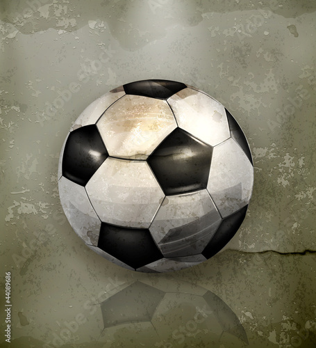Obraz w ramie Soccer, old-style vector