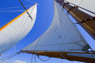 Views of the private sail yacht.