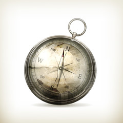 compass, old-style vector isolated