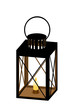 Lantern with candle. Vector illustration.