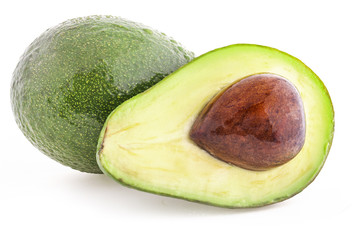 Sticker - Avocado isolated on white background