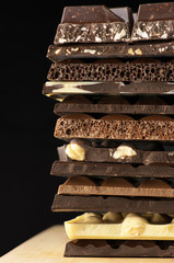 Wall Mural - Assorted chocolate close-up