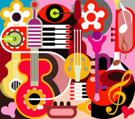 Wall Mural - Abstract Music