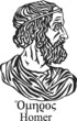 Ancient greek poet Homer.