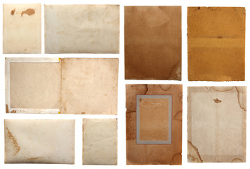 Poster - Various grunge paper pieces