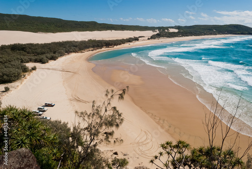 Obraz na płótnie canvas czteroczęściowy "tetraptyk" Plaża krajobraz Fraser Island, Australia