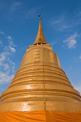 Buddhist golden pagoda in Bangkok, Thailand