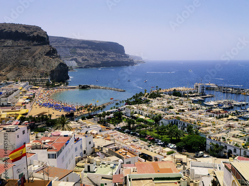 Naklejka samoprzylepna Puerto mogan, gran canaria, wyspy kanaryjskie, hiszpania