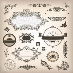 Wall Mural - set of design elements