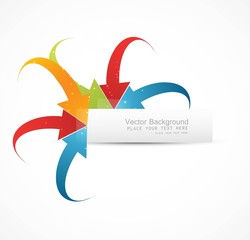 Wall Mural - abstract arrows business frame vector whit background