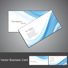 Wall Mural - abstract blue colorful wave business card set