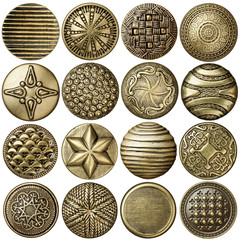 Wall Mural - Bronze buttons