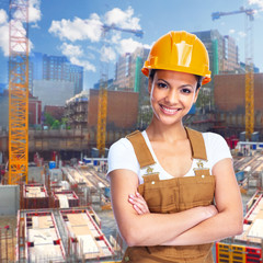 Poster - Construction worker girl.