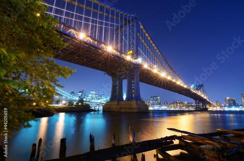 Board z aluminiowym obramowaniem Most Manhattan w Nowym Jorku