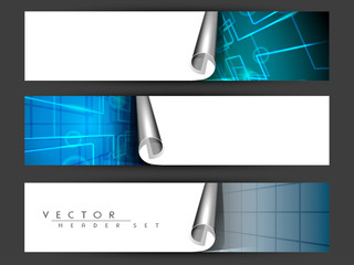 Wall Mural - Website header or banner set. EPS 10.