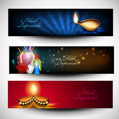 Wall Mural - Website headers or banners for for Hindu community festival Diwa