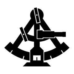 Vector sextant silhouette