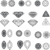 Fototapeta  - diamond design elements - cutting samples