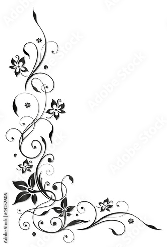 tendril-flora-kwiat-kwiat-granica-ramka-czarny