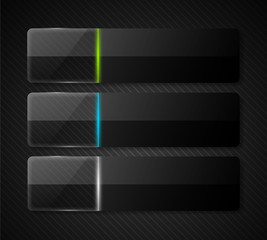 Wall Mural - Glossy vector banners