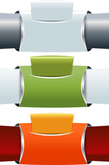 Fototapete - Set of three abstract banners background
