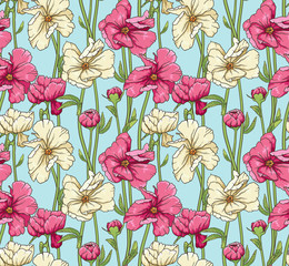 Sticker - Floral seamless pattern