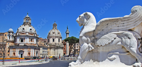 Naklejka na szybę Rome -view from piazza Venecia