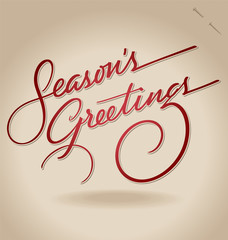'season's greetings' hand lettering (vector)