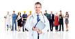 © grinny - Doctor and a group of workers people.