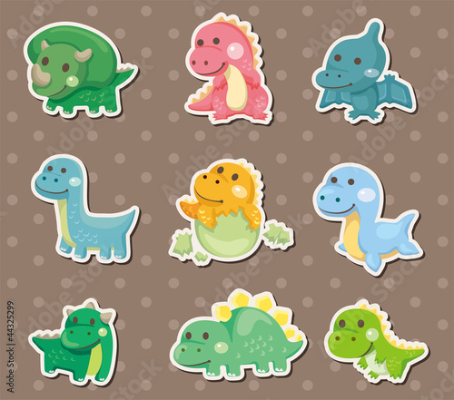Tapeta ścienna Naklejki dinozaurów