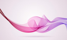 Pink And Violet Smoky Wave Background