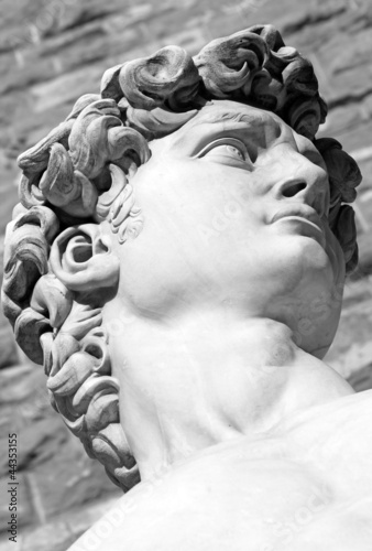 Obraz na płótnie canvas dwuczęściowy "dyptyk" Fragment słynnej włoskiej rzeźby - david michelangelo, bl
