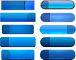Blue high-detailed modern web buttons.