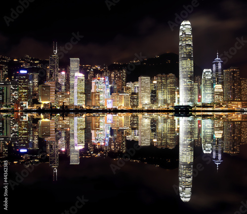 Tapeta ścienna Noc w Hongkongu